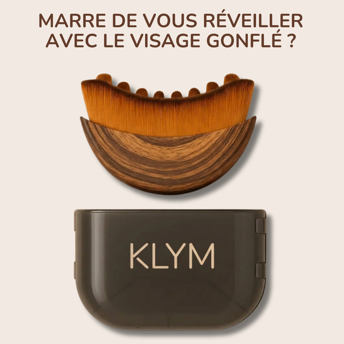 Brosse drainante visage anti-gonflements