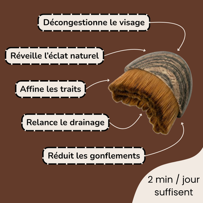 Brosse drainante visage anti-gonflements